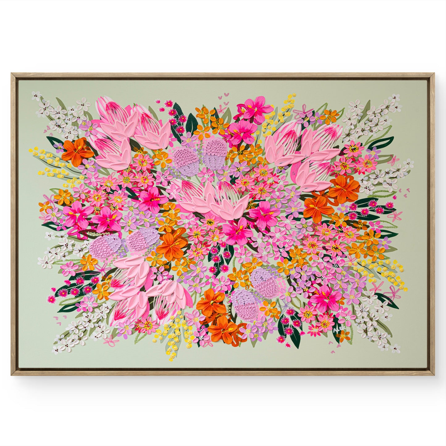 "Tropical Punch" (Framed Canvas Print)