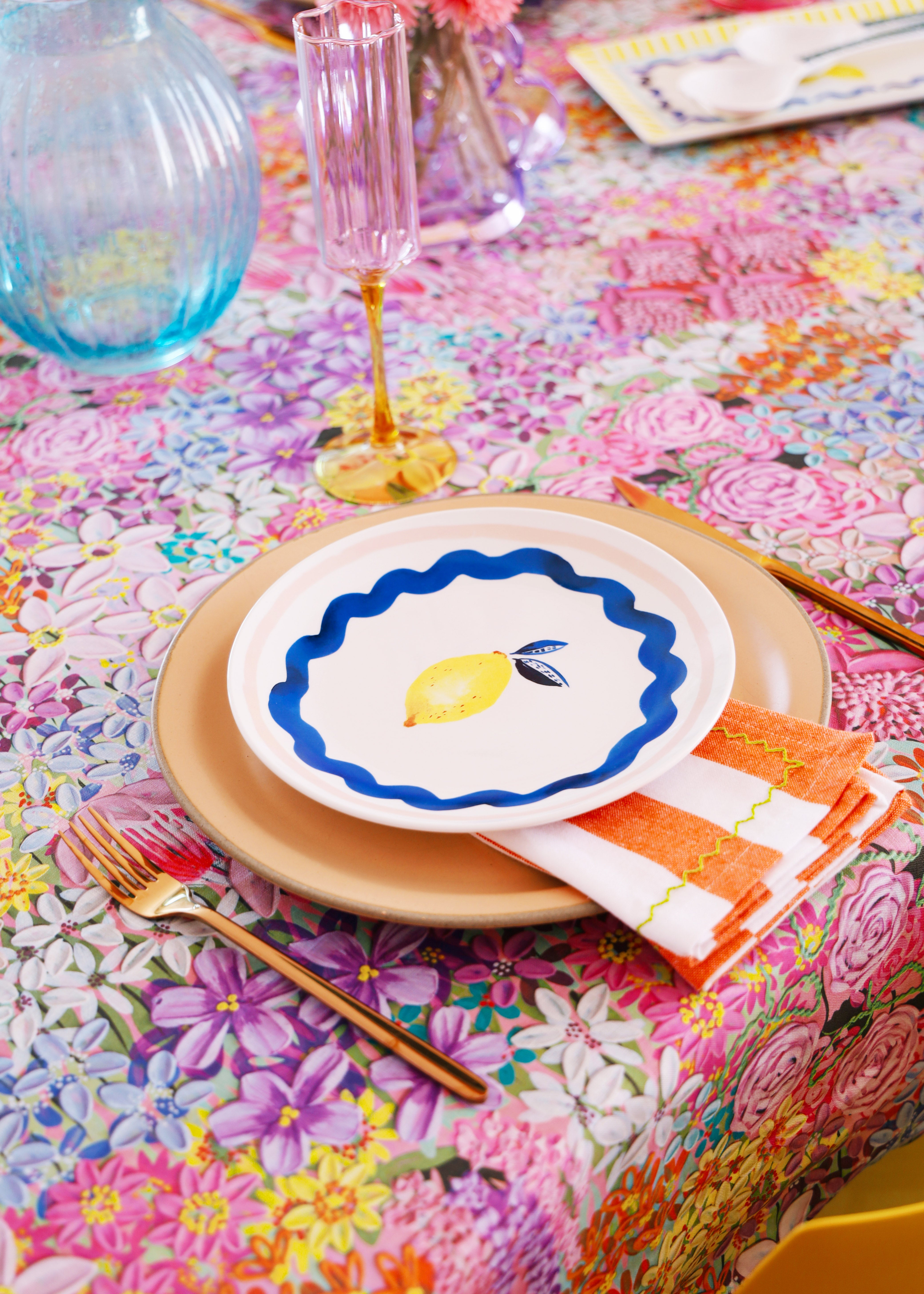 "Good Luck, Babe!" Linen Tablecloth/Throw