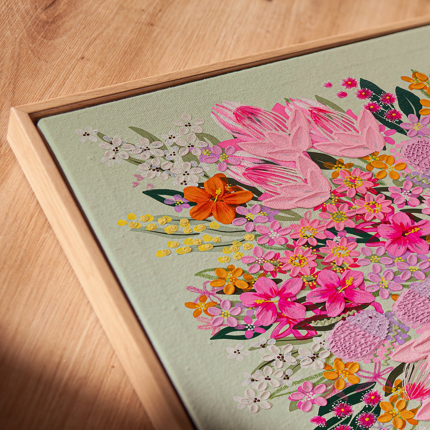 "Tropical Punch" (Framed Canvas Print)