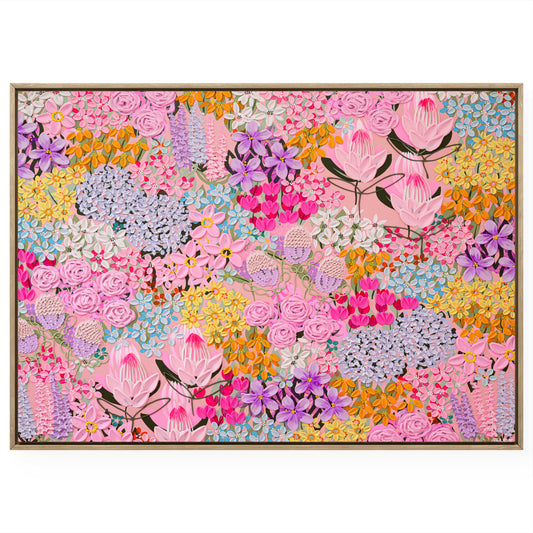 "Pink Pony Club" (Framed Canvas Print)