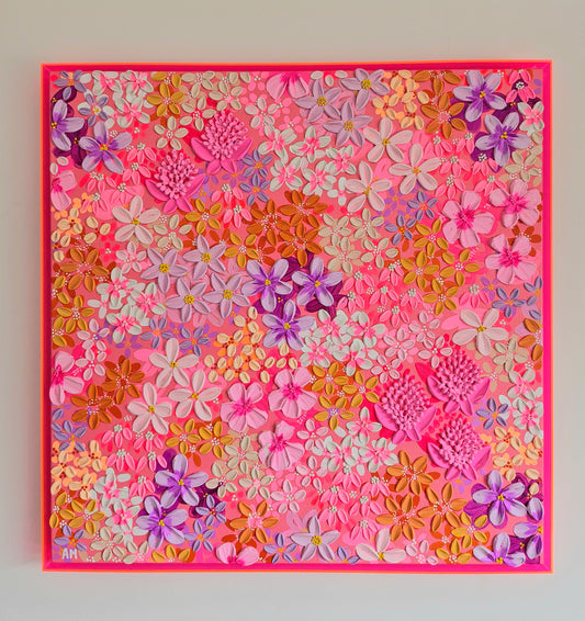 "Neon Pink Mini #2" - Original Artwork