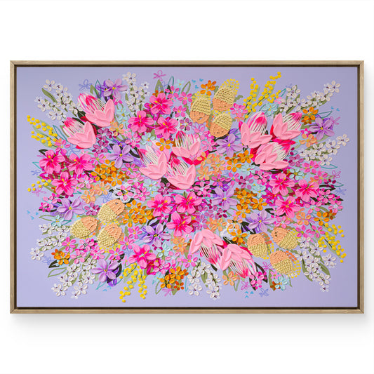 "Bluest Flame" (Framed Canvas Print)